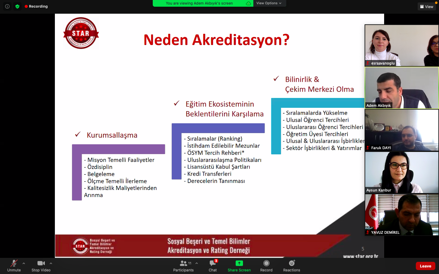 STAR Akreditasyon Semineri Gerçekleştirildi.