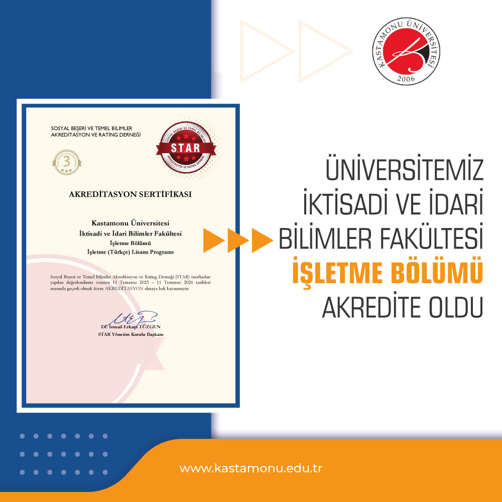 Üniversitemiz İİBF İşletme Bölümü Akredite Edildi