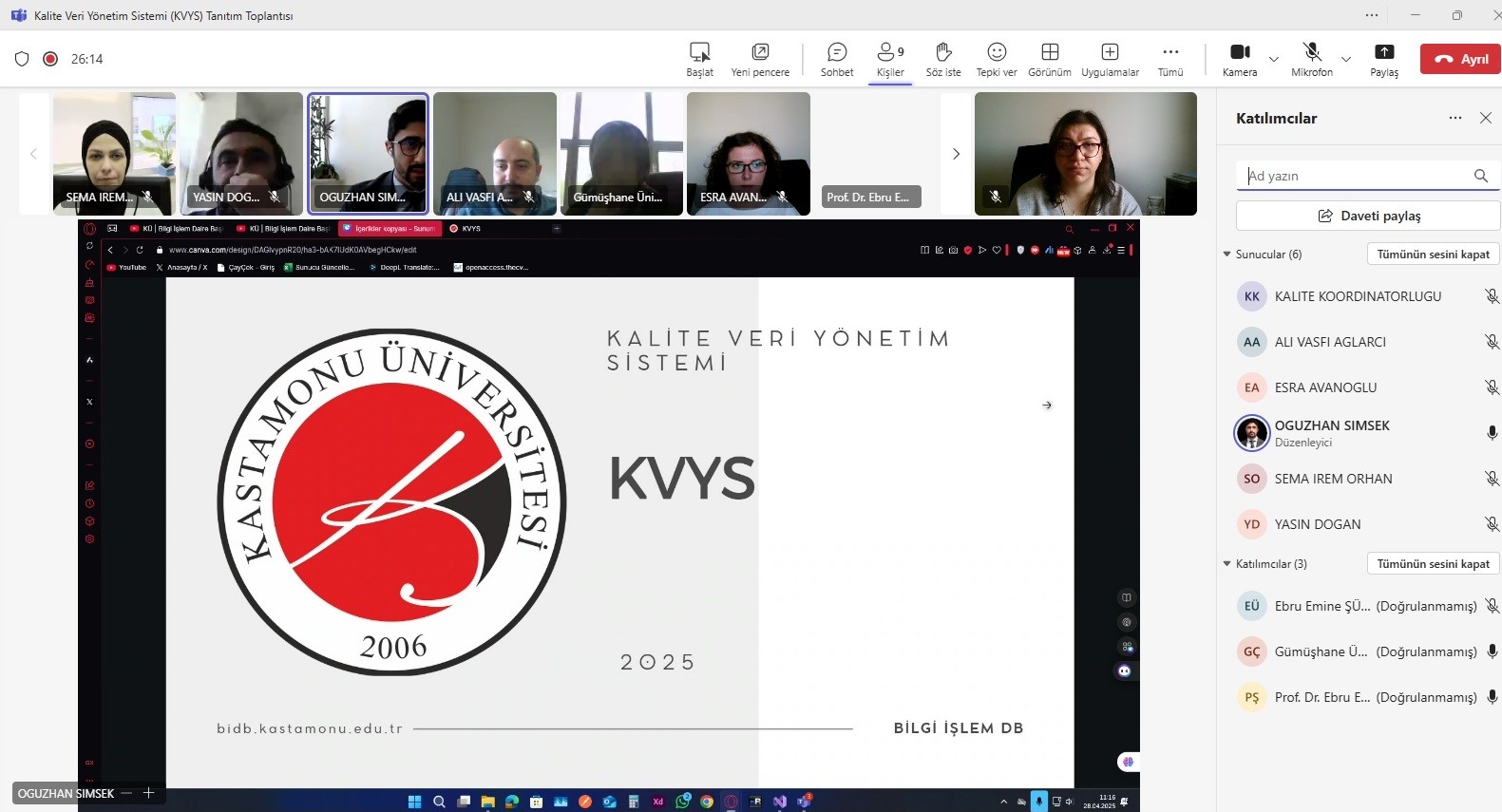Gümüşhane Üniversitesi’ne KVYS Yazılımımız Tanıtıldı