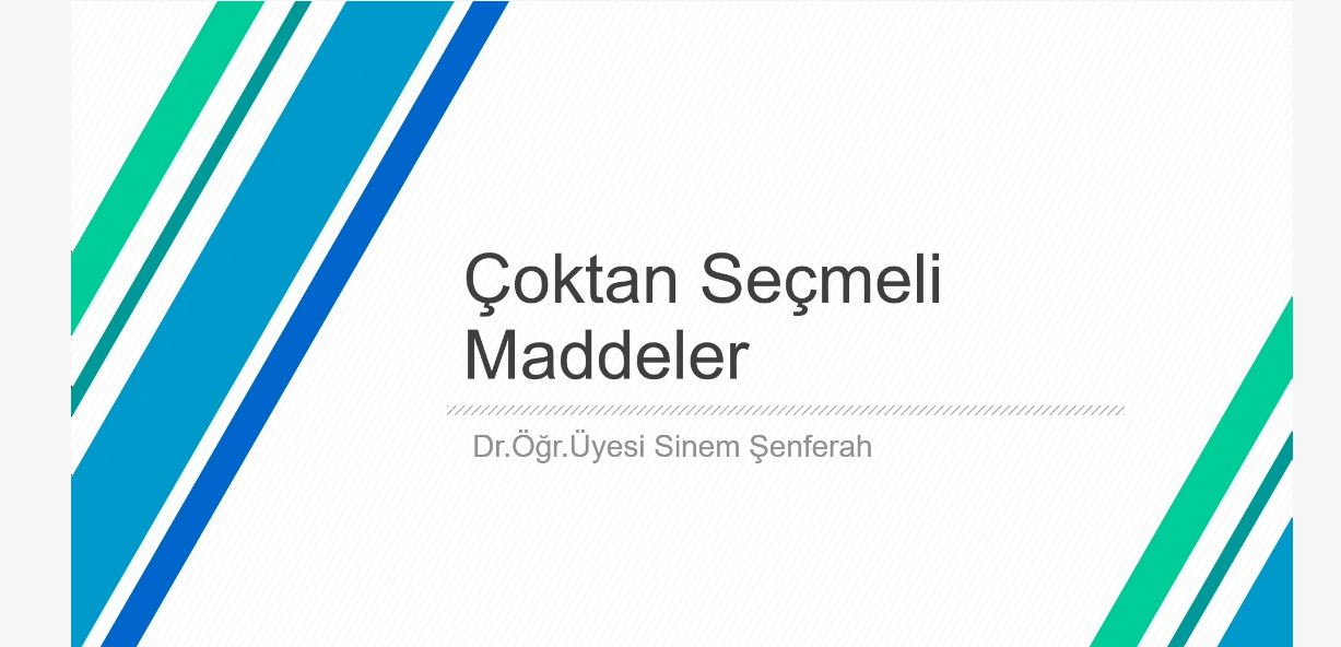Eğiticilerin Eğitimi Programı Kapsamında “Çoktan Seçmeli Soruların Temel Özellikleri, Avantaj/Dezavatajları, Etkili Çoktan Seçmeli Soru Hazırlama İlkeleri” Eğitimi Gerçekleştirildi