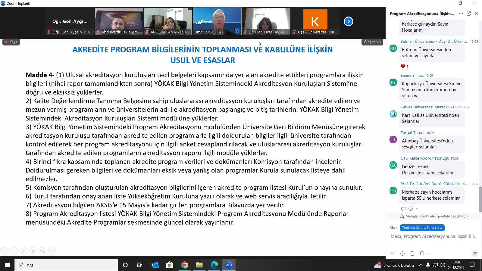 Koordinatörlüğümüz YÖKAK Program Akreditasyonuna İlişkin Bilgilendirme Toplantısına Katılım Sağladı